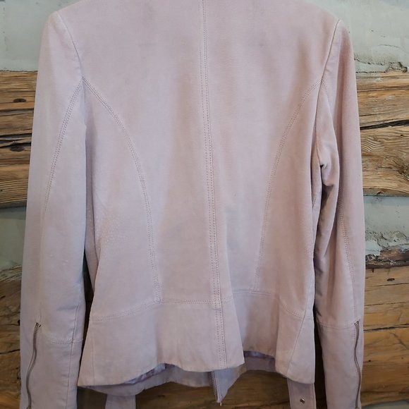 Suede Leather Jacket Pink - Picture 2 of 4